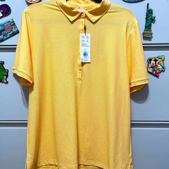 CALIA by Carrie Underwood Tops Calia Womens Puff Sleeve Golf Polo